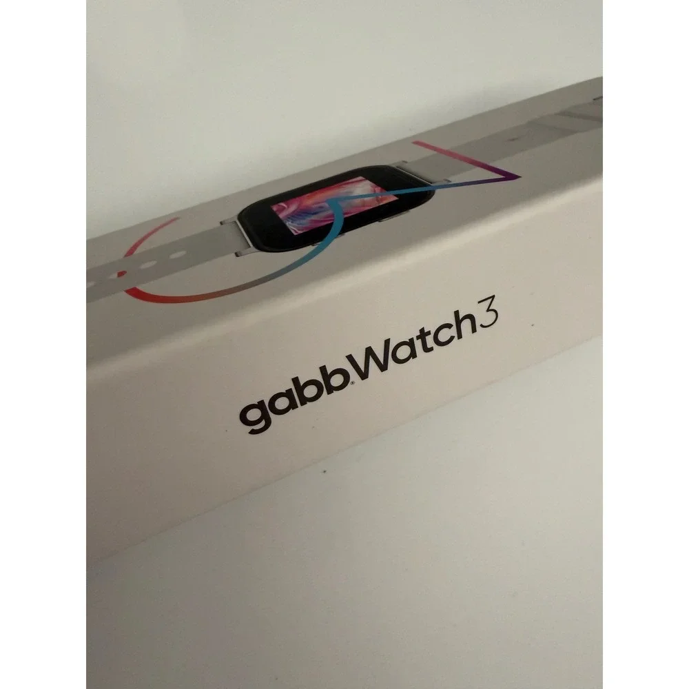 Gabb Watch 3 Kids Smartwatch Silver Paw Print Band GW23 GPS Tracker Messaging